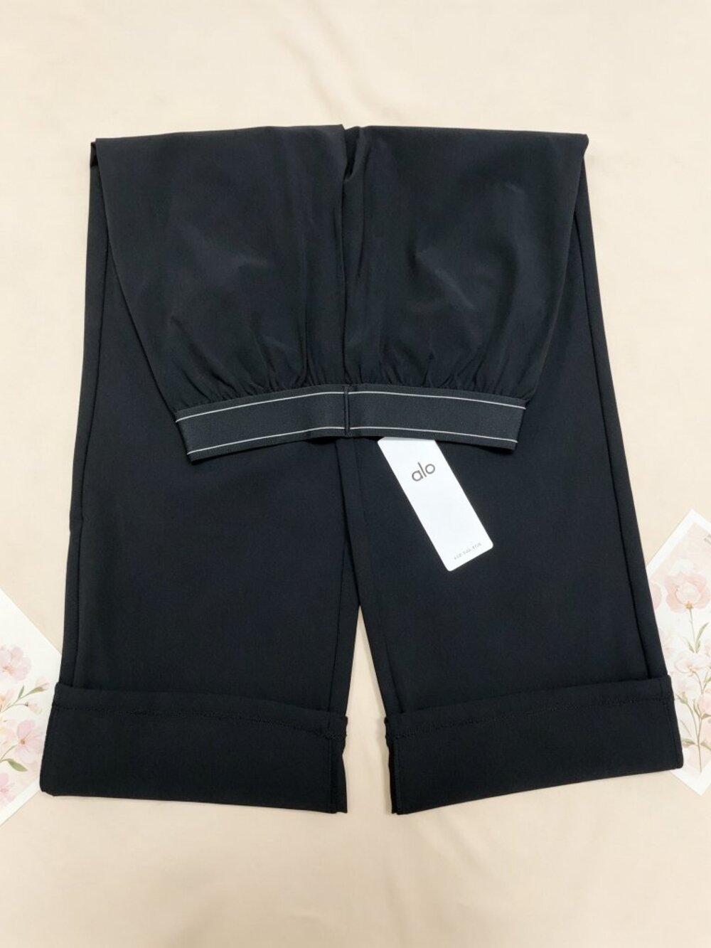NWT👋ALO Yoga Suit Up Trouser Black Wide Leg🚀Regular 30" Inseam - Picture 7 of 12